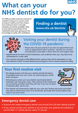 What can your NHS dentist do for you?